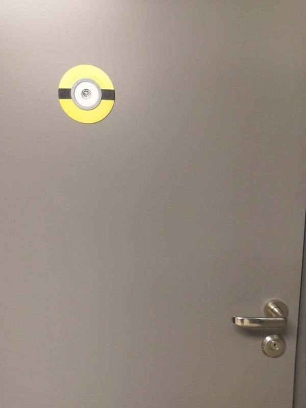 Minion door spyhole cover