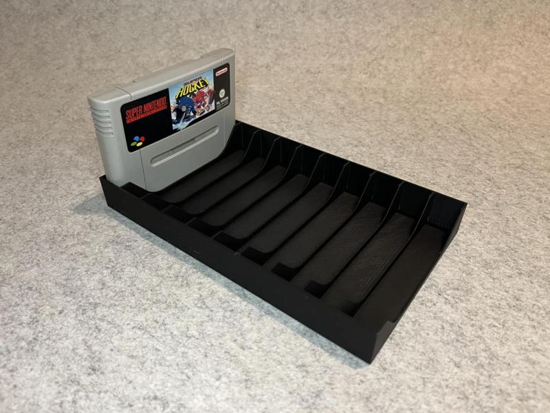 Games stand for SNES Super Nintendo cartridges