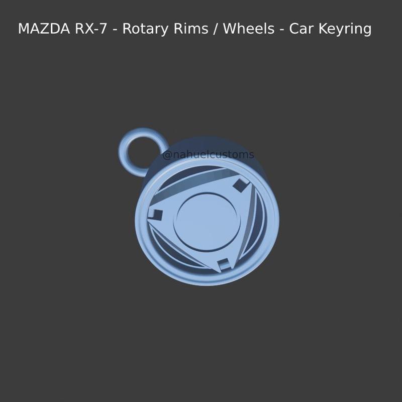 MAZDA RX-7 - Rotary Rims / Wheels - Car Keyring