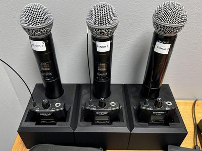 ShurⒺ DUAL BLX SLXD24 Microphone & P3RA IEM Body Pack Holder SBC200 like PSM300