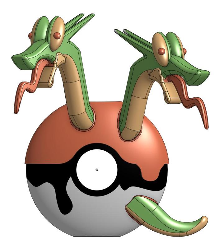 Hydrapple Pokeball / Pokémon Go Plus + Protective Case