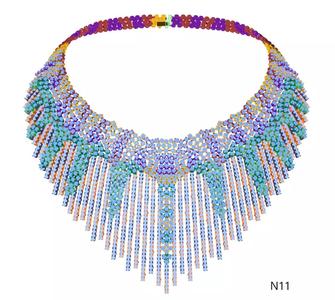 diamond design necklace