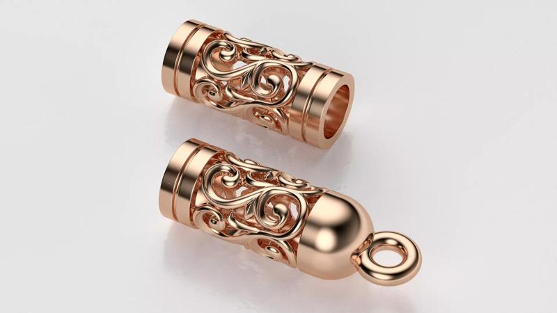 The bead on leather rope