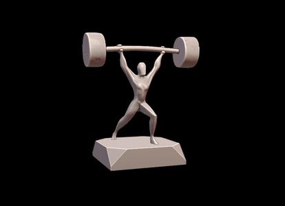Dumbbell Lifting Man I319 Gift Bust Figure Unique & Detailed 3D Print Model