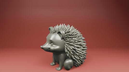 Cartoon Hedgehog - Cute Stylized Hedgehog STL File for 3D Printing v3