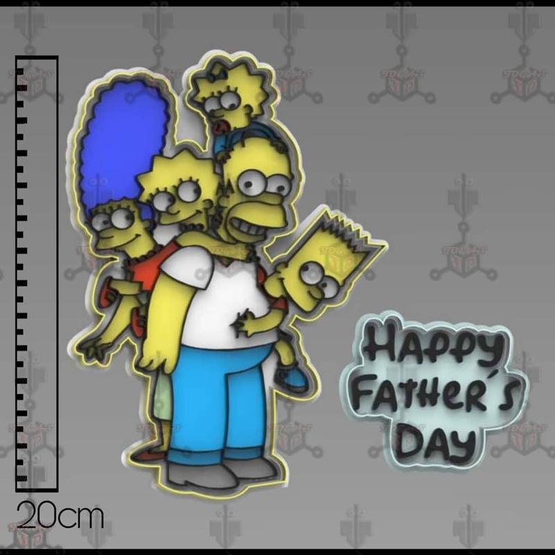 mega cutter plus bookmark simpsons family