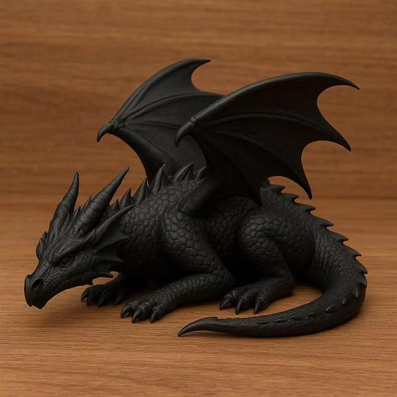 Black Dragon Figure Decor