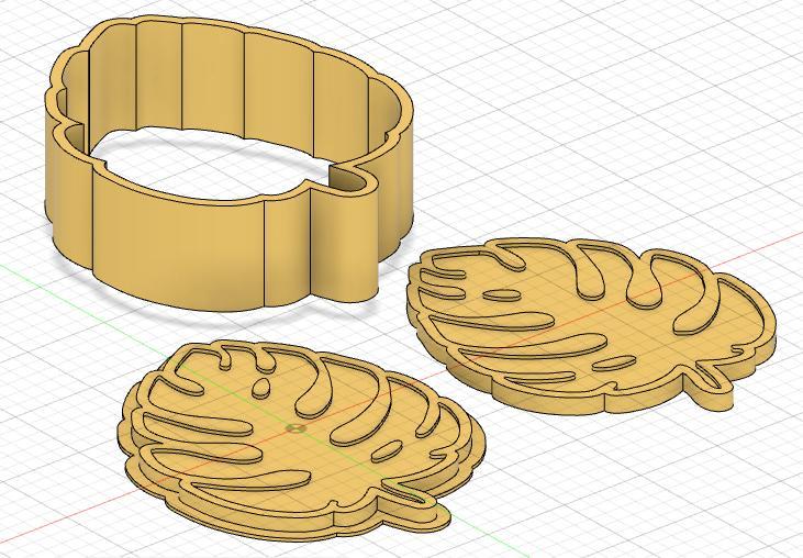 Bath bomb mold MONSTERA LEAF