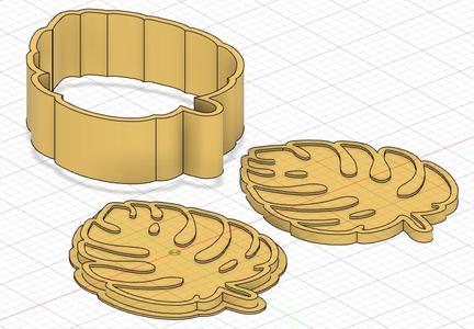 Bath bomb mold MONSTERA LEAF