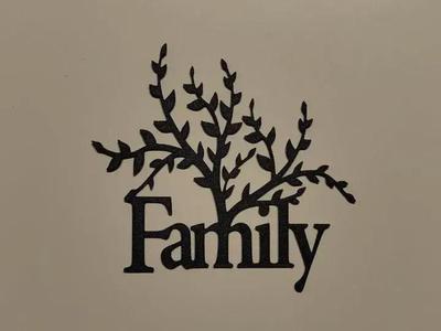 Family Tree Silhouette Wall Art – Decorative 3D Print