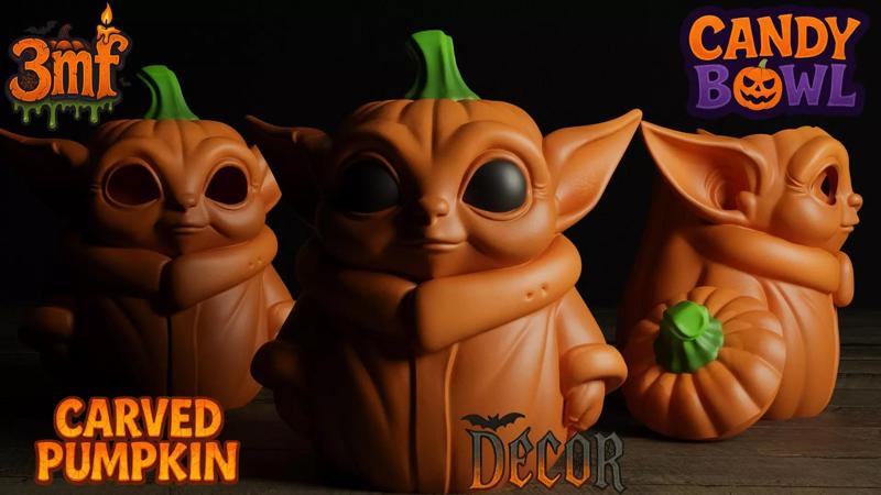 Baby Yoda Pumpkin  Halloween Collection