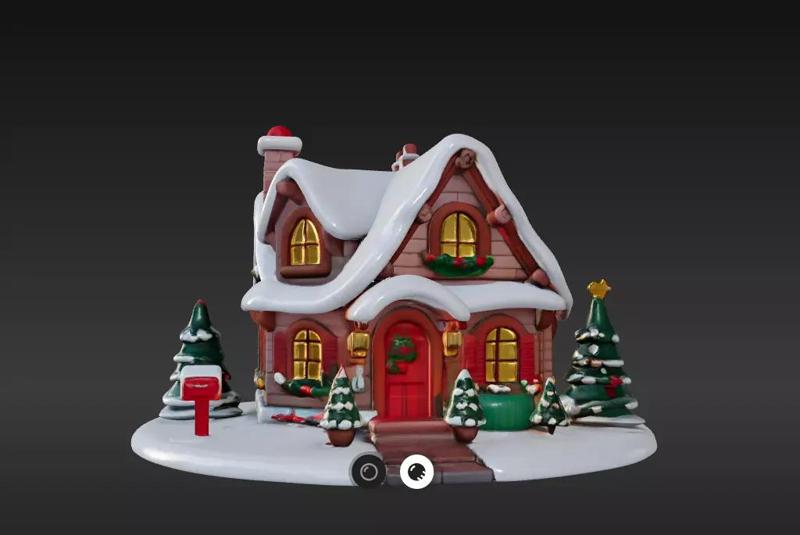Cozy 3D Christmas Cottage Series 1