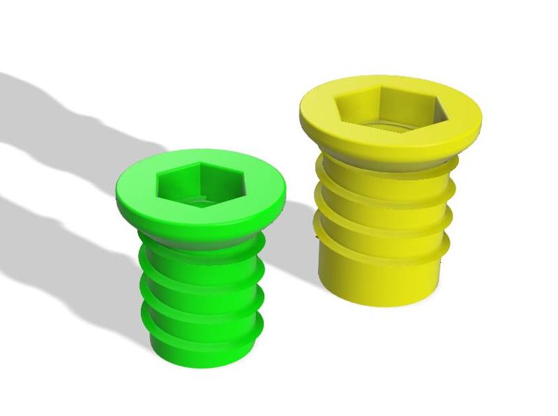 M6 + M8 hexagon socket nuts