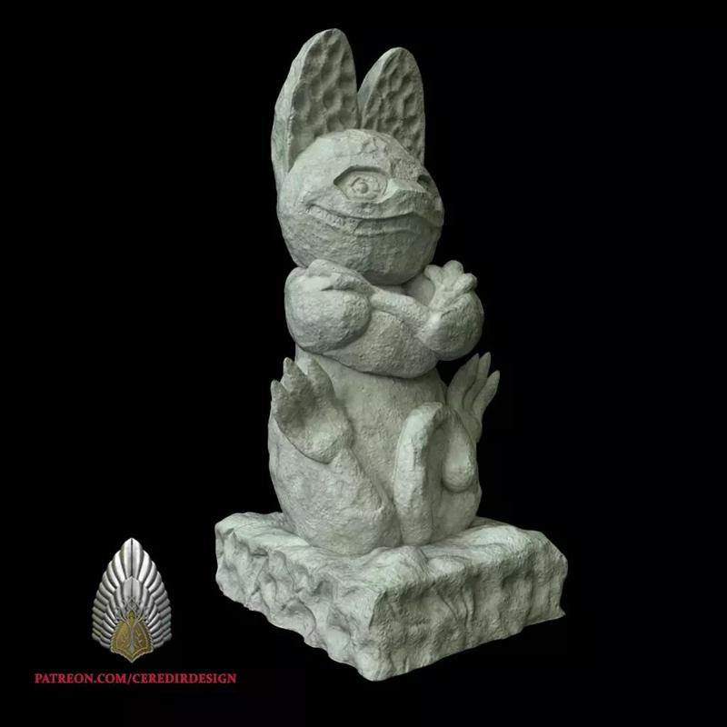 Loth Cat GArden Gnome 3d digital download Garden Statue
