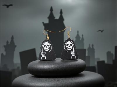 Crazy skeleton earrings