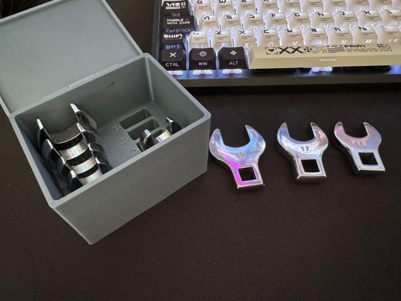 Ratchet wrench head box