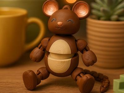 Articulated Mouse Fidget Toy – Posable Desk Buddy
