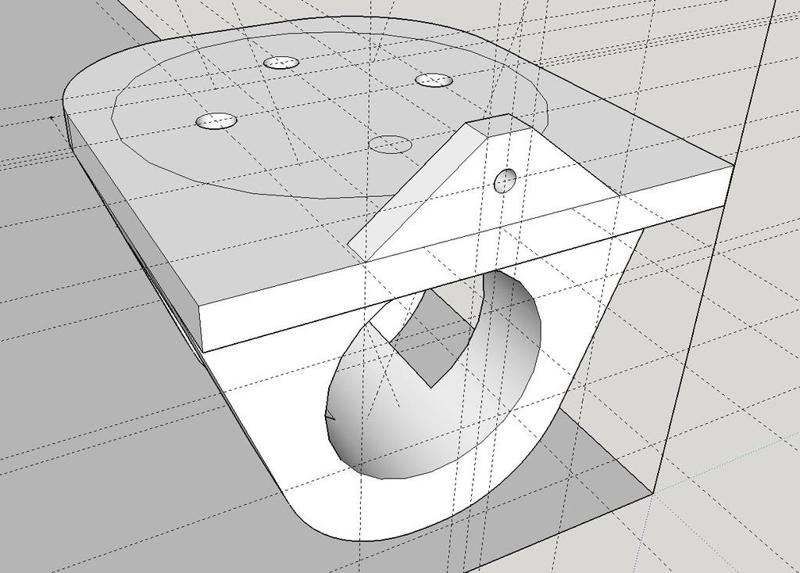 Tricopter heck motor mount