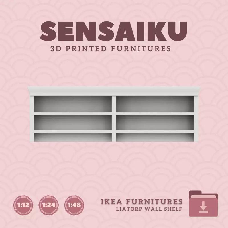 Mini Liatorp Wall Shelf for Miniature Dollhouse IKEA 3D Print