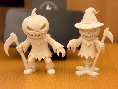 Halloween scarecrow scary duo - easy print
