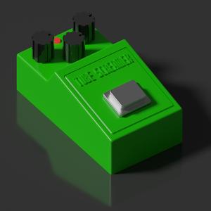 Tube screamer pedal guitar pick holder