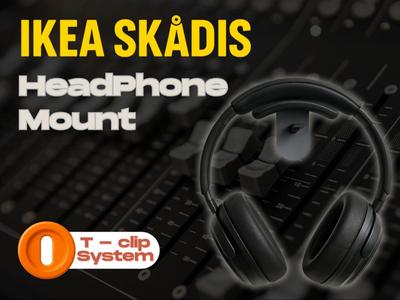 Headphone Mount for IKEA Skadis 