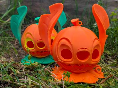 Stitch jack-o'-lantern pumpkin