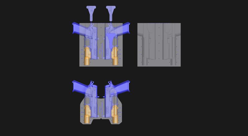 STACCATO HD P4  WITH SUREFIRE X300U - STI HD - SPLIT VACUUM HOLSTER MOLD