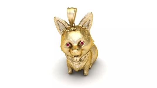 CORGI DOG PENDANT 3D PRINTABLE MODEL