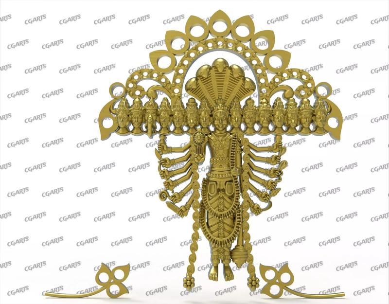 Cosmic Form of Lord Vishnu Krishna