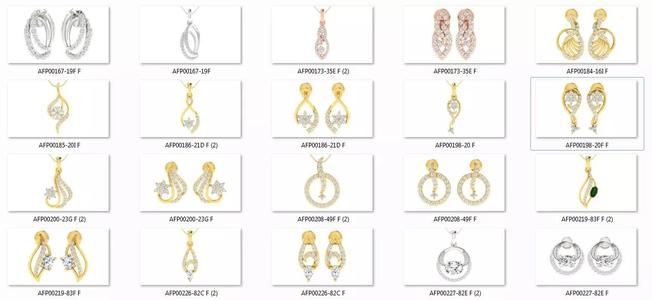 17 Pendant Earring set 3dm stl render details bulk collection