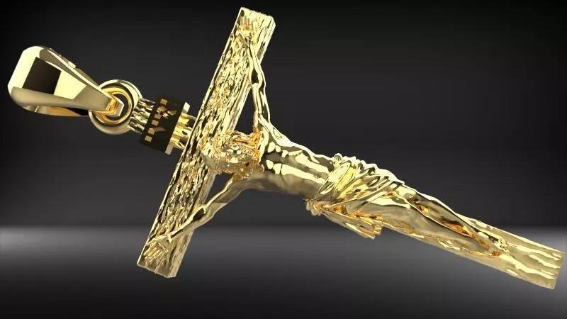 Crucifix Cross Charm Pendant Necklace Catholic Jesus