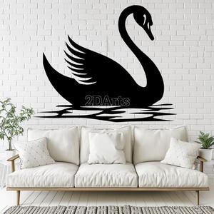 Swan 2D Wall Art/Window Art - Digital STL & SVG Files for 3D Printing and Laser Cutting