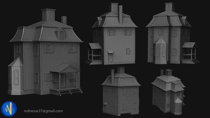 Wodden house for 3d print