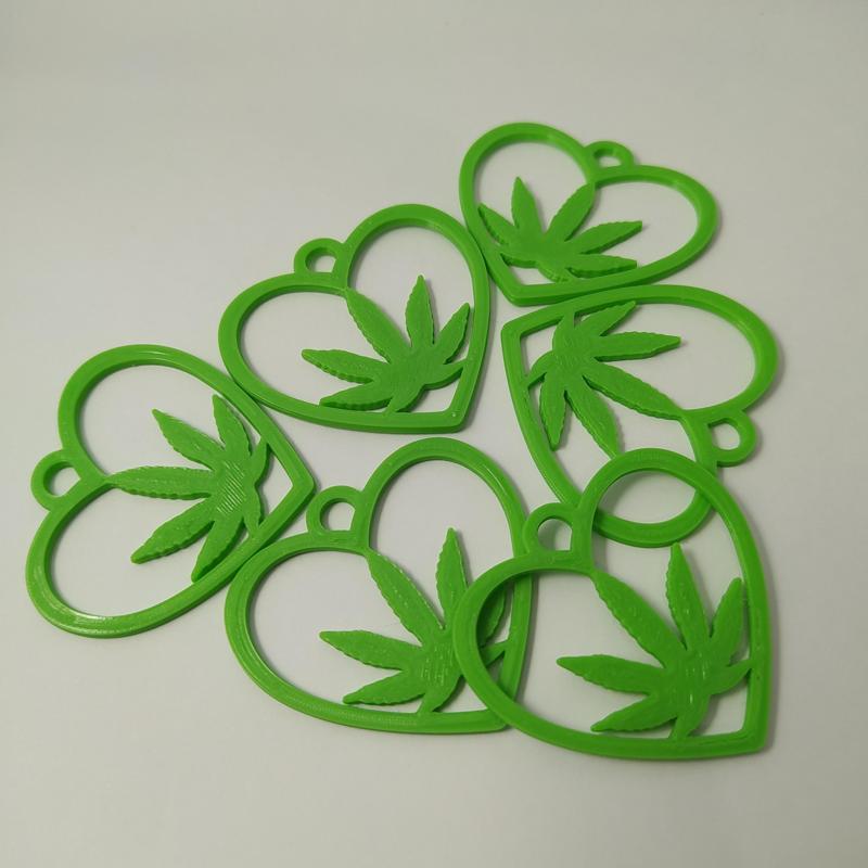 Marijuana Heart Rings