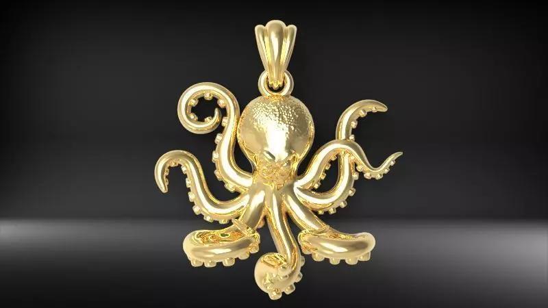 Octopus Pendant Necklace Charm Bracelet Jewelry