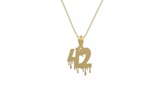 Model 1275 42 Bloody Terror Initial Number Pendant