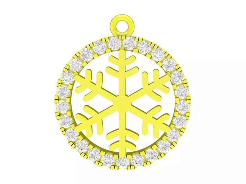 7010 Diamond Snowflake Noel Pendant