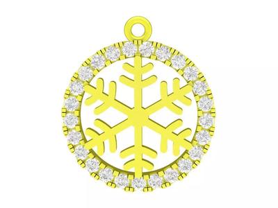 7010 Diamond Snowflake Noel Pendant