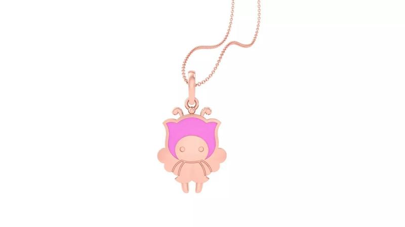 Butterfly Baby Light Weight Kids Pendant Necklace Charms 3dm stl