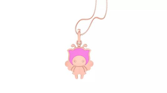 Butterfly Baby Light Weight Kids Pendant Necklace Charms 3dm stl