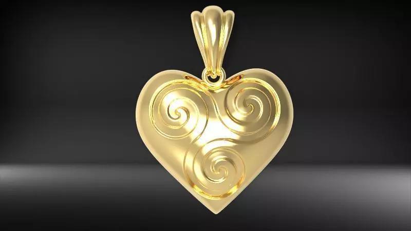 Erotic Heartpendant Triskele heart