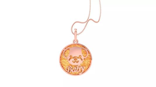 Baby Dog Light Weight Kids Pendant Necklace Charms 3dm stl obj