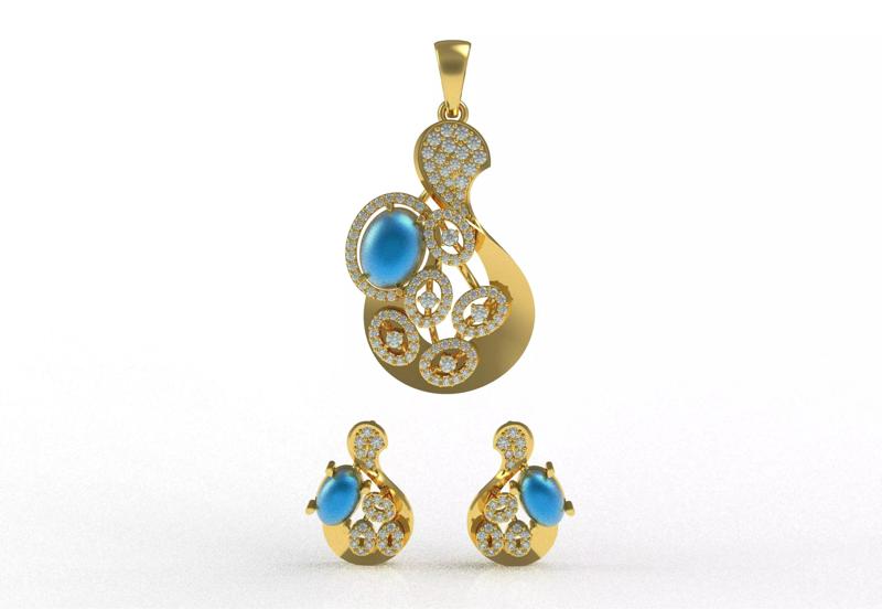 Diamond Pendant Set 43