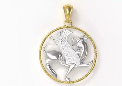 Gold pendant with Homa design  model gp0260