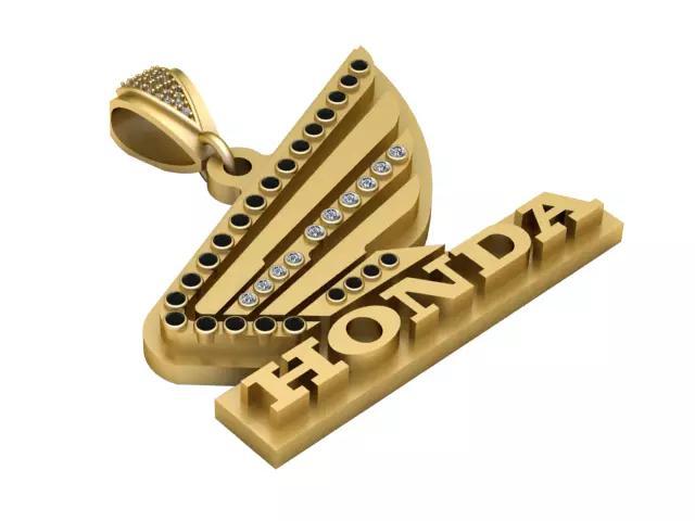 Honda Wings Pendant 3D PRINTABLE MODEL