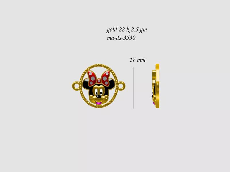 miky muse gold pendant