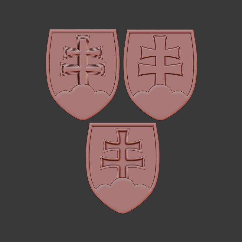 Slovakia emblem (coat of arms) 3d relief .stl files