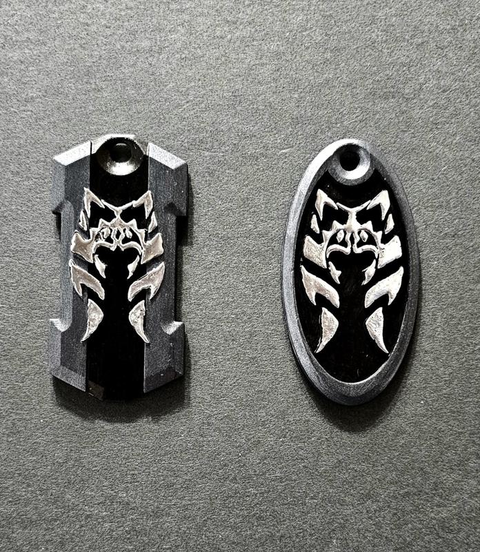 AHSOKA / CLONE WARS SYMBOL  / PENDANT AND DOG TAG