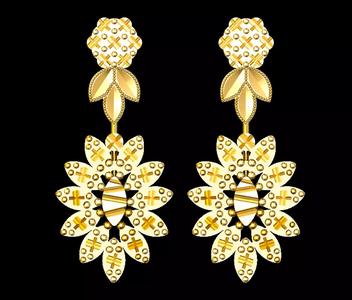 Golden Blossom Stud Earrings